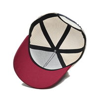 Gorras Deportivas Personalizadas al por Mayor, Modelo Snapshot 112, de Malla, con Logotipo Grabado en Cuero, de 5 Paneles, para Hombre
