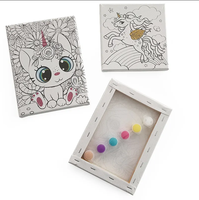 Non toxique bonne qualité bois de pin forme carrée coton Mini taille bricolage toile de peinture étirée