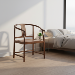 Ghế gỗ óc chó Bắc Mỹ kiểu hiện đại Trung Hoa, bền chắc, chất liệu gỗ nguyên khối, dùng làm ghế nghỉ ngơi cho phòng ngủ, căn hộ, phòng khách - Product Image 4