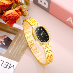 Custom 50pcs Simple Alloy Women's Analog <strong>Watch</strong> <strong>Gift</strong> <strong>Set</strong> Waterproof Gold Quartz <strong>Lady</strong> Luxury Business Montres De Luxe Oval Case - Product Image 4