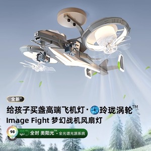 Plafonnier ventilateur avion Dream Fighter pour <span class=keywords><strong>chambre</strong></span> d'enfant, <span class=keywords><strong>chambre</strong></span> de garçon, protection oculaire - Product Image 2