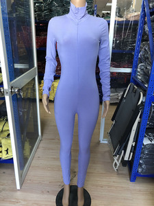 Tuta lunga taglia XS per donna ricamata con etichetta fortunata lettera pezzo unico tuta aderente da donna a manica lunga Vintage Yoga - Product Image 5