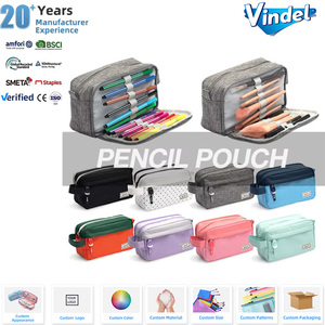 Astuccio per Cancelleria Scolastica all'Ingrosso, Design Minimalista, in Tessuto Oxford con Cerniera e Manico, Grande Capacità - Product Image 1