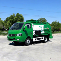 Véhicule de collecte des ordures vert Dongfeng 4x2 pour l'accès aux garages souterrains