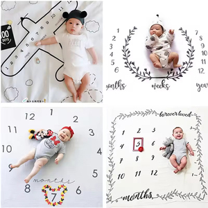 Muslin Tree <strong>Milestone</strong> Monthly <strong>Blanket</strong> Double Sided Baby <strong>Milestone</strong> Baby Swaddling <strong>Blanket</strong> - Product Image 6