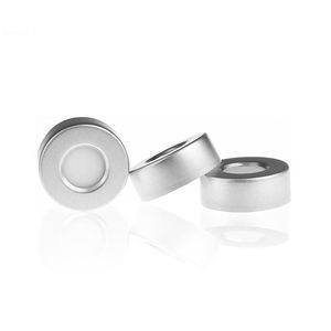 Tapa de aluminio para crimpado de 20 mm con septum de silicona PTFE de 3 mm de grosor para viales de muestra - Product Image 2