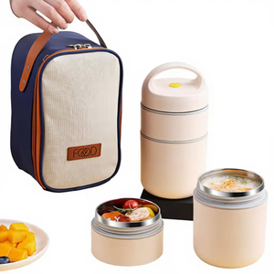 Boîte à lunch chauffante électrique moderne rectangulaire brillante sans eau, en cuivre, pliable, chauffe-plat portable, capacité 0-1L - Product Image 1