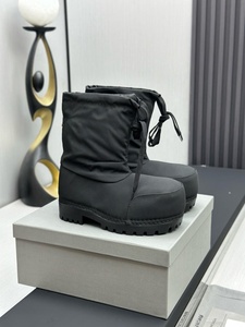 Stivali da Neve <span class=keywords><strong>Donna</strong></span> Mid-cut alla Moda con Punta Super Rotonda Esagerata, Stivali da Sci Uomo Lucidi Super Morbidi - Product Image 5