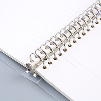 Classeur à anneaux A5 B6 pour entreprise et bureau, classeur à anneaux en spirale en PP transparent, classeur à anneaux