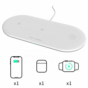 Qi <span class=keywords><strong>Chargeur</strong></span> Sans Fil 10W pour <span class=keywords><strong>Apple</strong></span> Montre 5 4 3 2 1 Airpods iWatch 10W 3 en 1 protection de Remplissage Sans Fil rapide pour <span class=keywords><strong>iPhone</strong></span> 11 Pro XS X - Product Image 2
