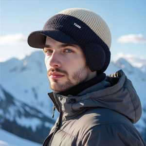 <b>Summer</b> Unisex Thick Adjustable Fleece Ear Warm Knitted <b>Hat</b> with Wind Protection for Sports Outdoor Activities - Product Image 4