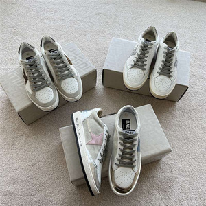 Zapatos Deportivos Casuales de Lujo Personalizados para Hombre, de Alta Calidad, en Cuero Premium con Lentejuelas Brillantes y Diseño de Estrella, con Cordones - Product Image 4
