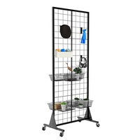 Panneau de grille détachable personnalisé support de présentoir en maille métallique pour magasin suspendu pour produit coque de téléphone cadre en métal