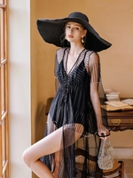 Vente en gros fabricant de maillots de bain perle dentelle Resort Wear Beach Dress Swim Cover Up Women Casual Dresses