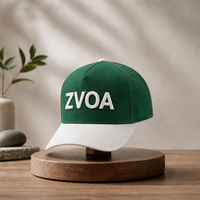 Casquettes de sport décontractées d'extérieur bicolores personnalisées, casquette de baseball structurée à 5 panneaux avec étiquette tissée et broderie