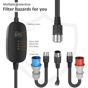 Cargador de vehículo eléctrico móvil estándar europeo Tipo 2 estación de carga portátil 32A EV - Product Image 2