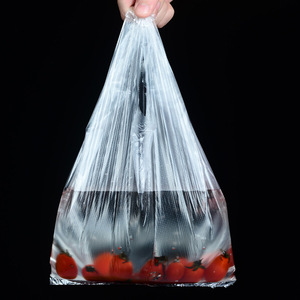 Factory Direct Sale PE <b>Biodegradable</b> Transparent Plastic Carry T-shirt <b>Packaging</b> Bags Customized Side Gusset Roll Supermarket - Product Image 6