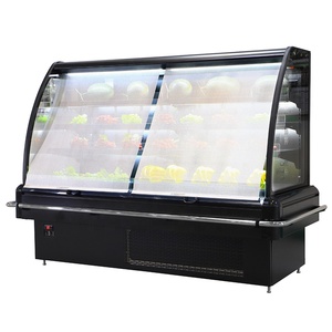 Réfrigérateur semi-compact multi-étagères autoportant pour supermarché, vitrine réfrigérée pour yaourts et boissons - Product Image 2