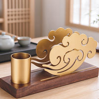 Porte-serviettes en métal classique avec logo personnalisé, porte-cure-dents, boîtes à mouchoirs, base en métal, support de serviettes de table pour restaurants, hôtels, maison