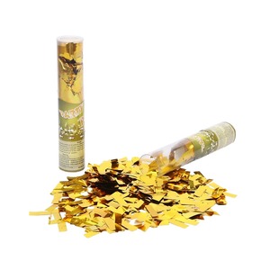Harga grosir meriam konfeti persegi panjang metalik 20cm Poppers pesta pernikahan Tahun Baru - Product Image 5