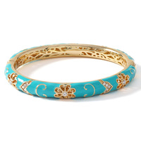 Nouveau Bracelet Rétro Chinoiserie en Porcelaine Bleue et Blanche, Double Couche Émail Cloisonné, Manchette Tendance, Bijou pour Cheongsam