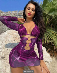 Bikini de tres piezas de manga larga cubierta camisa Sexy multicolor protector <span class=keywords><strong>solar</strong></span> Split traje de <span class=keywords><strong>baño</strong></span> para vacaciones de verano - Product Image 3