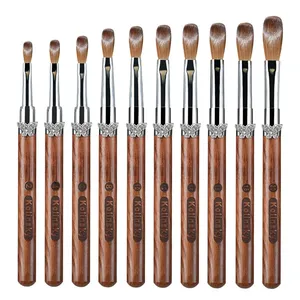 1PCS Black Handle Kolinsky Hair Nail Art <b>Brush</b> Acrylic UV Gel Carving Pen <b>Brush</b> Liquid Powder DIY Nail Painting Drawing Tools - Product Image 6