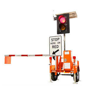 Dispositif d'assistance à la gestion du trafic automatisé monté sur remorque, feux <span class=keywords><strong>de</strong></span> circulation avec barrière, feux <span class=keywords><strong>de</strong></span> circulation temporaires portables solaires - Product Image 5