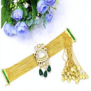 Pulseras de Moda Chapadas en Oro de Latón de Primera Calidad con Incrustaciones de Moissanita, Ideales para Bodas, Colección para Mujer - Product Image 2