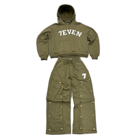 Ensemble de sweats à capuche personnalisés Y2K Streetwear imprimés style Hip Hop pour hommes