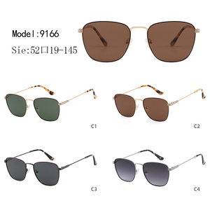 Gafas de Sol Rectangulares de Montura Completa, Marco Dorado, Lentes Verdes, Protección UV400, Estilo Retro Unisex - Product Image 3