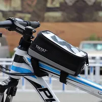 サイクリングアドベンチャースポーツアウトドアトラベル自転車サドルバッグ、電話用PVCポケット付き