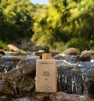 Botol Semprot Biodegradable dari Jerami Gandum 30ml 100ml 250ml 300ml 400ml 500ml untuk Sampo dan Lotion dengan Pompa Bambu