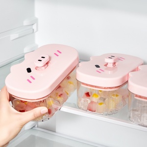 Creative Home Ice Grid Artifact Ice <b>Box</b> New Square Ice Cube Mold Plastic Cartoon Stackable Freezer Safe - Product Image 6