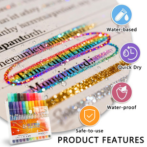 Penna Glitterata Super Brillante a Base d'Acqua, Inchiostro Non Tossico, Marcatore Impermeabile - Product Image 3