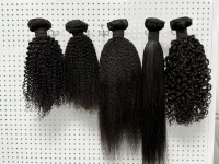 Precio al por mayor: Paquetes de cabello humano virgen rizado sin procesar 100% natural, doble trama para tejido de cabello.