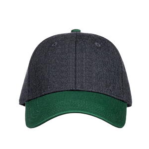 Custom 6-Panel Golf <b>Hat</b> with Two-Tone Embroidered Logo Cotton Twill Baseball Cap Gray IVA-C-G-71 Featuring Puff Printing - Product Image 5