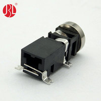Jack Audio Jinbeili PJ-208D-1 2.5mm SMT Surface Mount Sudut Kanan TRS 3 Pole PCB dengan Tip dan Sleeve Switch