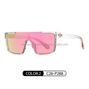 Lunettes de soleil polarisées UV400 de sécurité avec protection latérale, monture TR90 personnalisée, verres TAC de haute qualité, tendance, bleu et or, pour hommes et femmes, vente en gros - Product Image 3