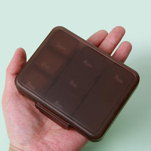 Boîte à pilules portable Boîte à pilules de voyage scellée à 7 compartiments Petite pour une <span class=keywords><strong>semaine</strong></span> - Product Image 3