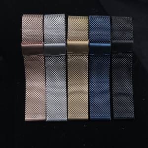 Sgancio rapido 0.8mm filo maglia Milanese cinturino per <span class=keywords><strong>HuaWei</strong></span> GT4 bracciale uomo acciaio inossidabile cinturino spesso orologio 18mm 20mm 22mm - Product Image 2