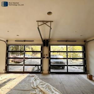 Porte de <span class=keywords><strong>garage</strong></span> en verre à levage vertical avec cadre en aluminium, vue complète, propre, commerciale, 16X7 16X8 - Product Image 3