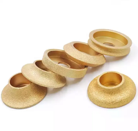 Meule diamantée à bord rond marbre et granit 800 grain meule diamantée brasée sous vide