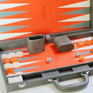 Nhà Máy Giá tùy chỉnh Hội Đồng Quản trị trò chơi bán buôn chuyên nghiệp <span class=keywords><strong>backgammon</strong></span> cá sấu cờ vua trò chơi handmade Board Game <span class=keywords><strong>backgammon</strong></span> - Product Image 4