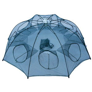 Nouveau filet de pêche automatique renforcé <span class=keywords><strong>à</strong></span> 4-16 trous pour crevettes, carpes de rivière, filet de débarquement pliable en nylon pour crabes et <span class=keywords><strong>poissons</strong></span> - Product Image 1