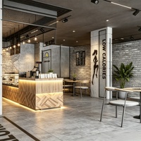 Meubles de vitrine pour boulangerie, pâtisserie, café, design d'intérieur, vitrine en verre sur mesure, comptoir de bar, rénovation de café, magasin de thé