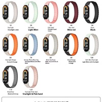 Mi Band 8/9 personnalisé, bracelet de montre magnétique en silicone respirant à trois perles pour femmes, 14mm, vente en gros