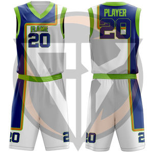 Vêtement de sport en polyester confortable, tissu doux, dernier design, léger, uniforme de basket-ball en différentes couleurs - Product Image 1