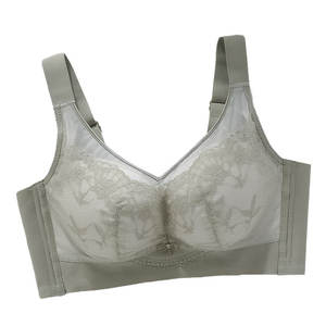 Soutien-gorge fin, respirant et doux en Spandex/Polyester, ajustable, pour grandes poitrines, sexy, en dentelle florale, confortable, sans armatures, push-up 3/4 - Product Image 6