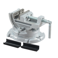 Étau d'établi rotatif à 360 degrés avec base pivotante et inclinable, mâchoires biseautées de 3 pouces (77 mm), 3 modes d'ajustement (rotation/inclinaison/angle), fixation par boulons, pour bricolage